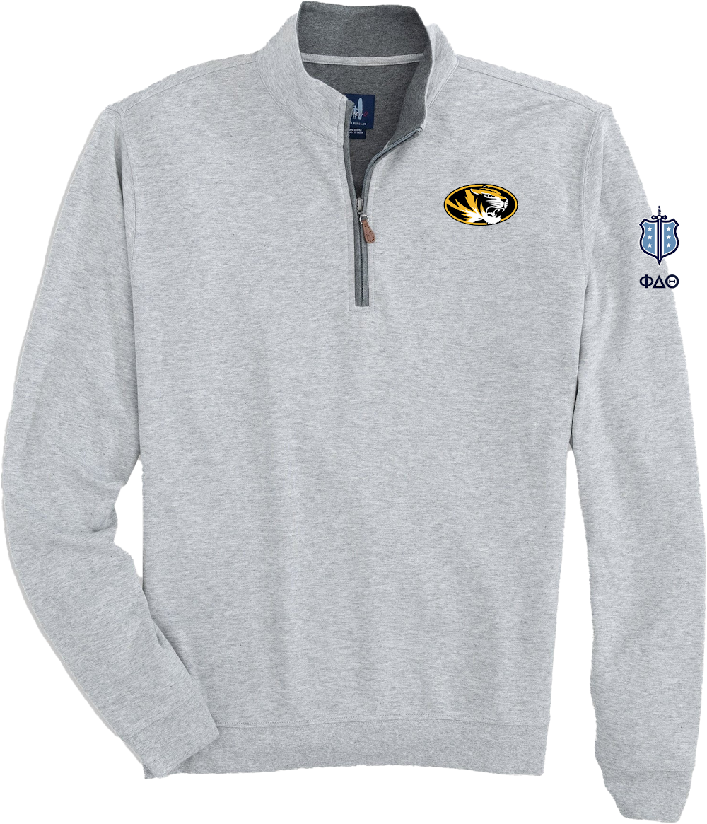 Phi Delta Theta | Johnnie-O Sully Quarterzip, Light Grey