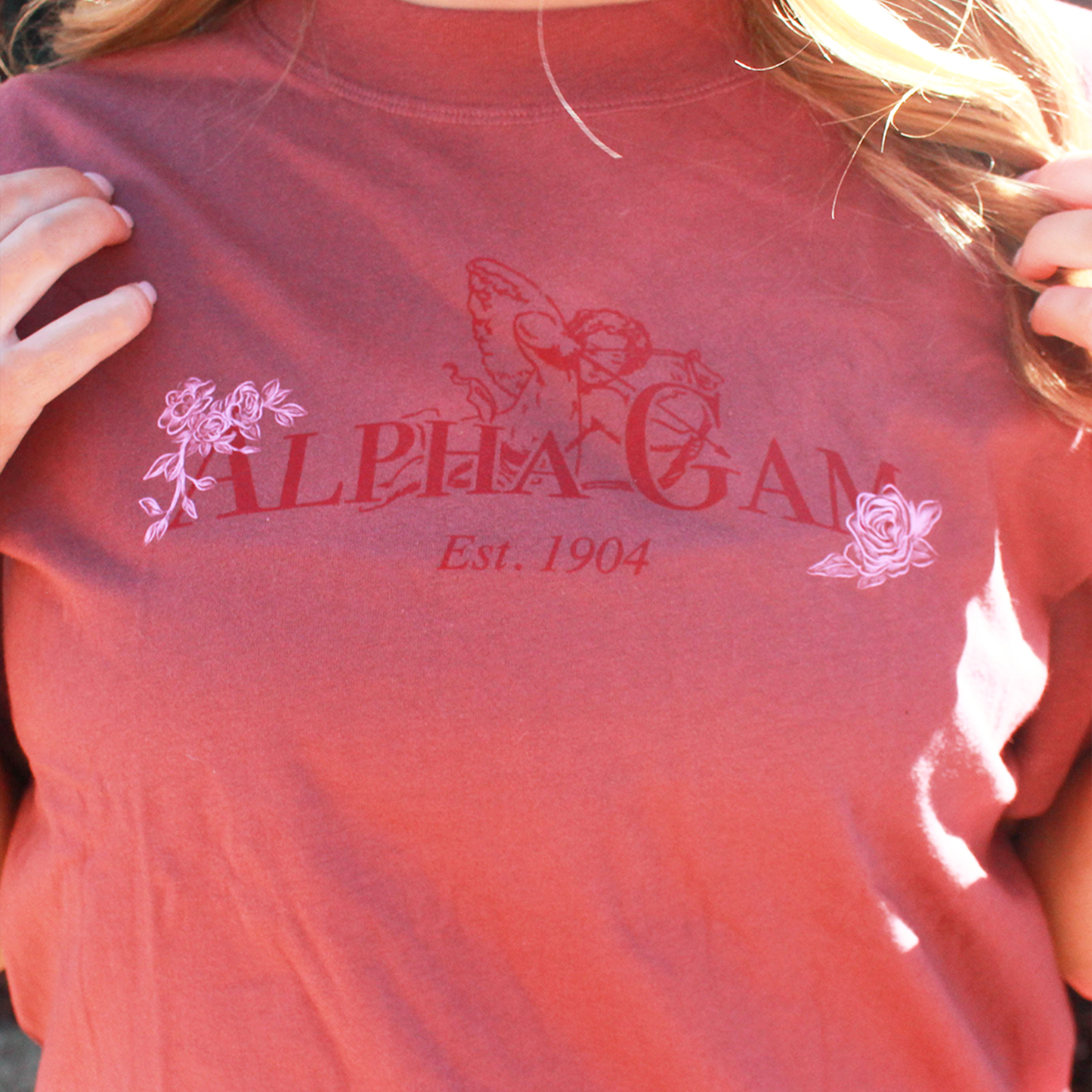 Alpha Gamma Delta | In Love With Alpha Gam Women's Oversized T-Shirt by Uscape
