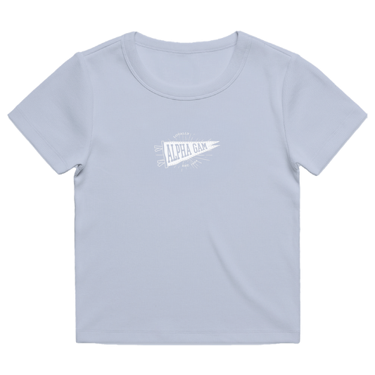 Alpha Gamma Delta | Vintage Pennant Ribbed Tee by Uscape